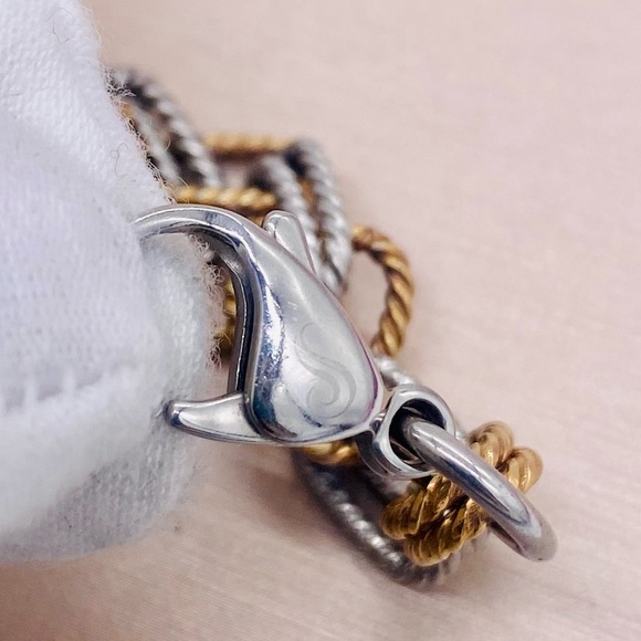 EUC Silver & Gold Plated Double Link Bracelet - Picture 13 of 16